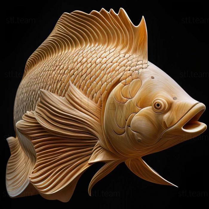 3D model Florida jordanella fish (STL)